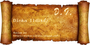Dinka Ildikó névjegykártya